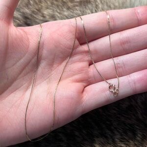 Gold filled sterling silver thin chain necklace